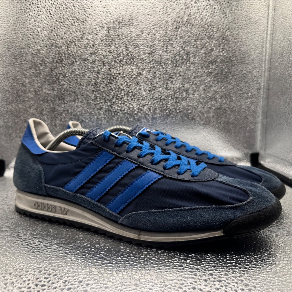 Size 12 Adidas SL 72 Sneakers Mens Blue Excellent Retro Nylon Suede G51097